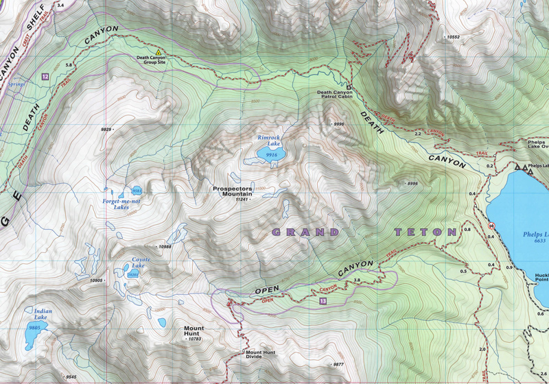 Teton Range Core Trails Detail