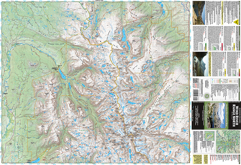 Beartooth Publishing Wind River Range Trail Map 